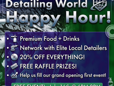 Happy Hour at Detailing World - July 16th @ 6PM - 8PM