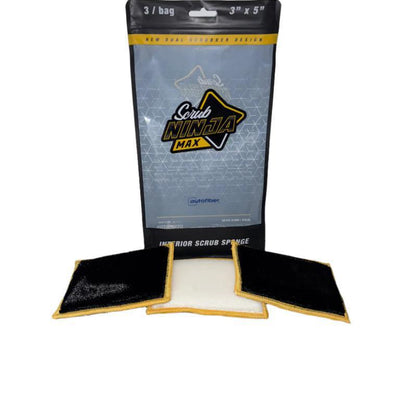 Scrub Ninja Max - Interior Scrubbing Sponge (5 in. x 3 in.) - 3 pack Black/White