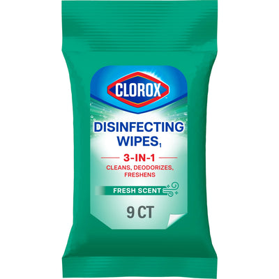 Clorox Wipes 9CT 3 In One Disinfecting Wipes